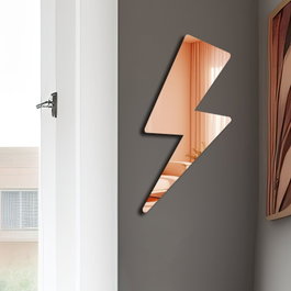 Wallity Ozgl504 Espejo Decorativo Rosa Dorado 29 x 60 cm PLEXIGLASS EVA Elegante y Sofisticado para el Hogar
